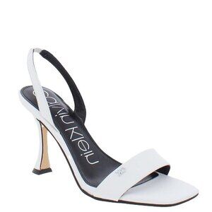 Calvin Klein Byrona Womens  White  Dressy Slippers- Faux Leather- Size 11M